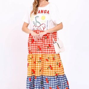 Farm Rio Midi silk pitanga farm dress. Size small.